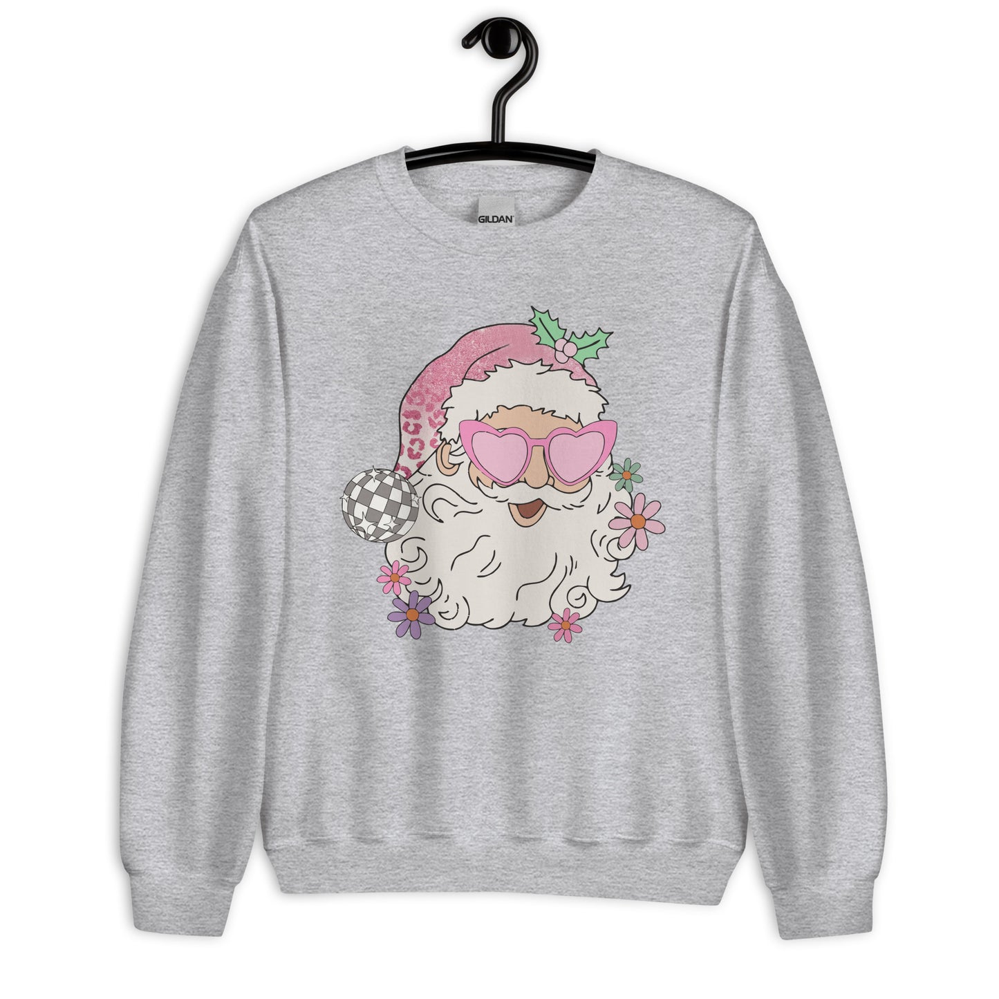 disco vintage santa crewneck