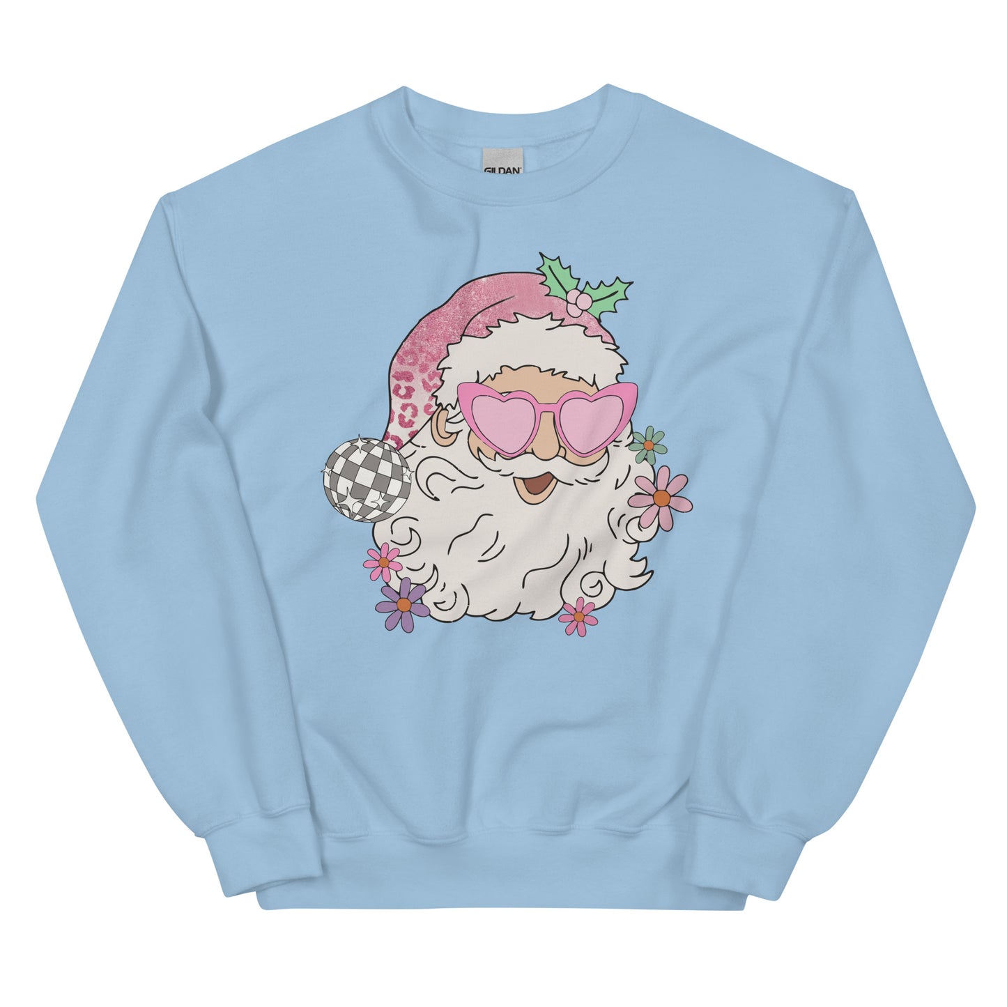 disco vintage santa crewneck