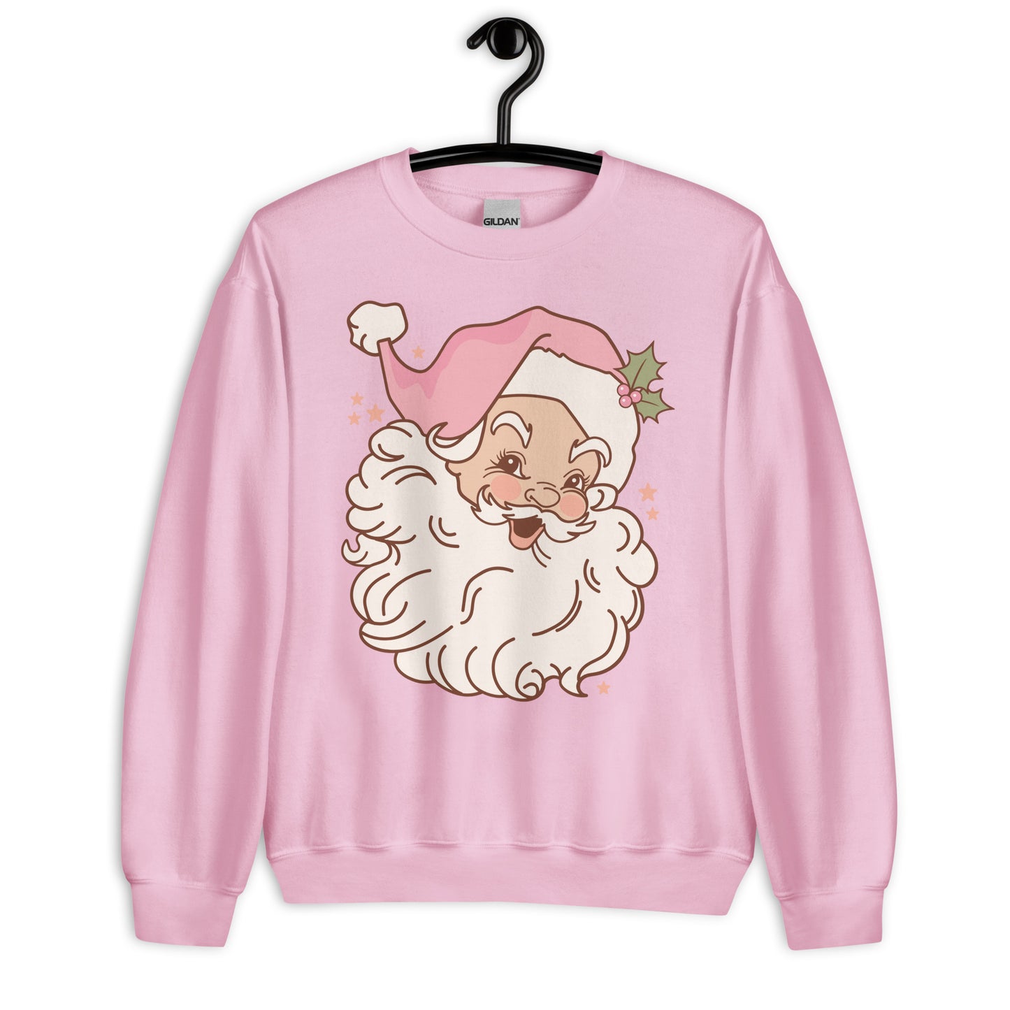 vintage pink santa crewneck