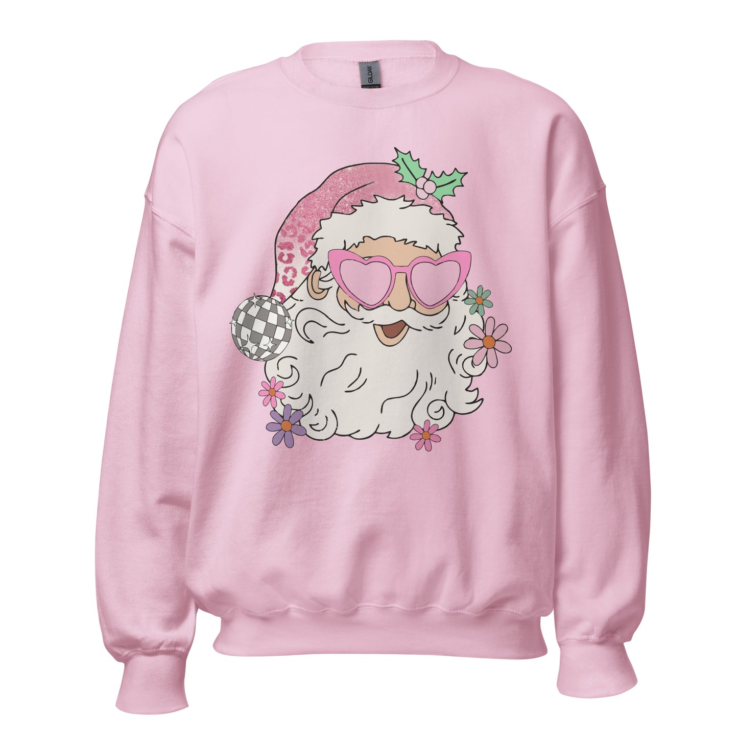 disco vintage santa crewneck