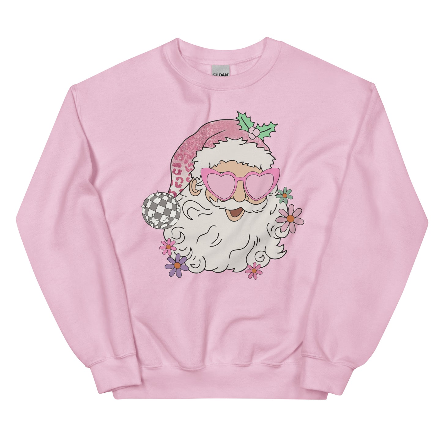 disco vintage santa crewneck