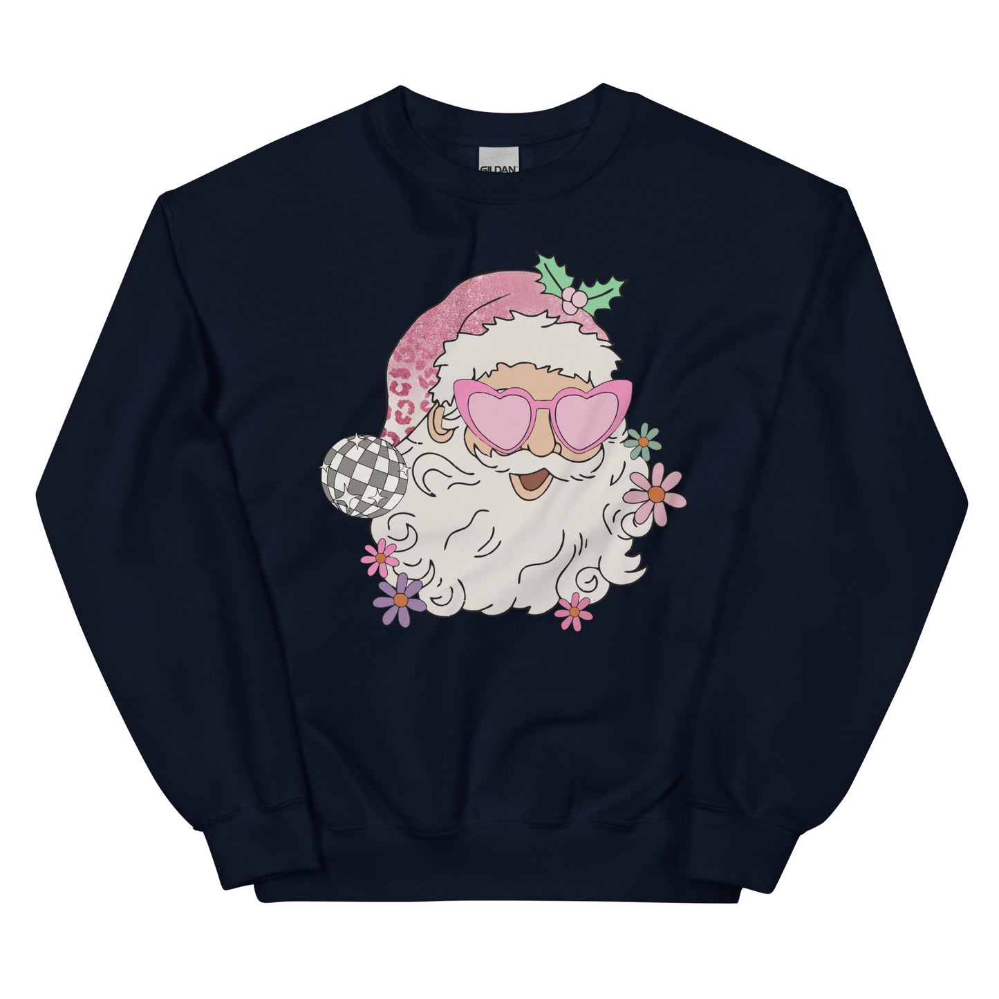 disco vintage santa crewneck