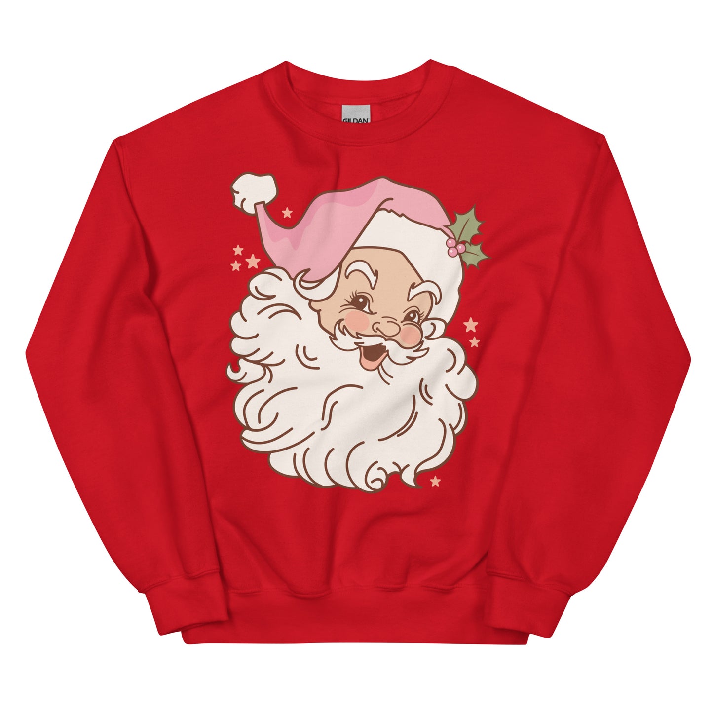 vintage pink santa crewneck