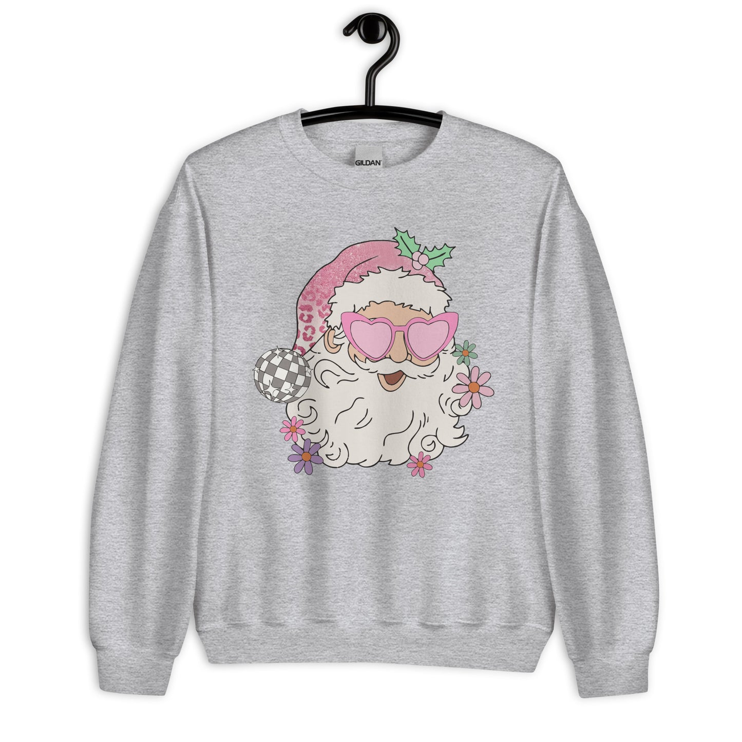 disco vintage santa crewneck