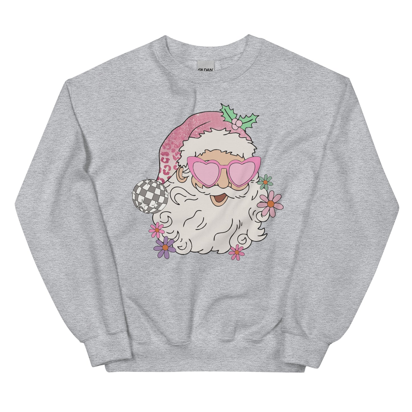 disco vintage santa crewneck