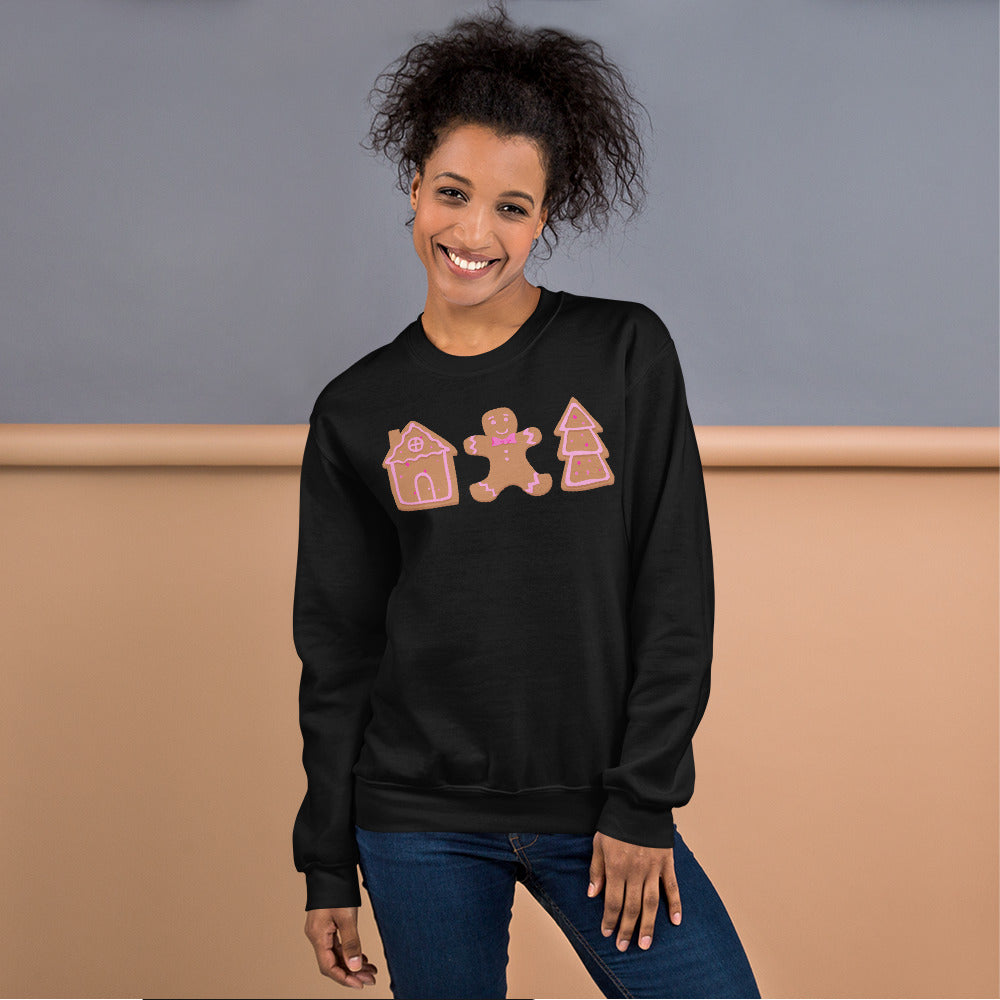 pink gingerbread cookies crewneck