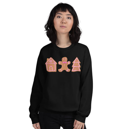 pink gingerbread cookies crewneck