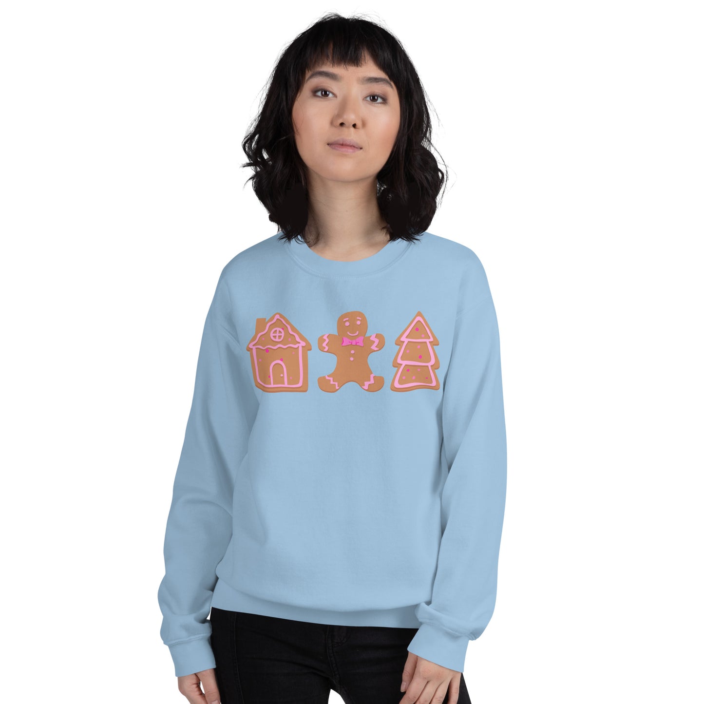 pink gingerbread cookies crewneck