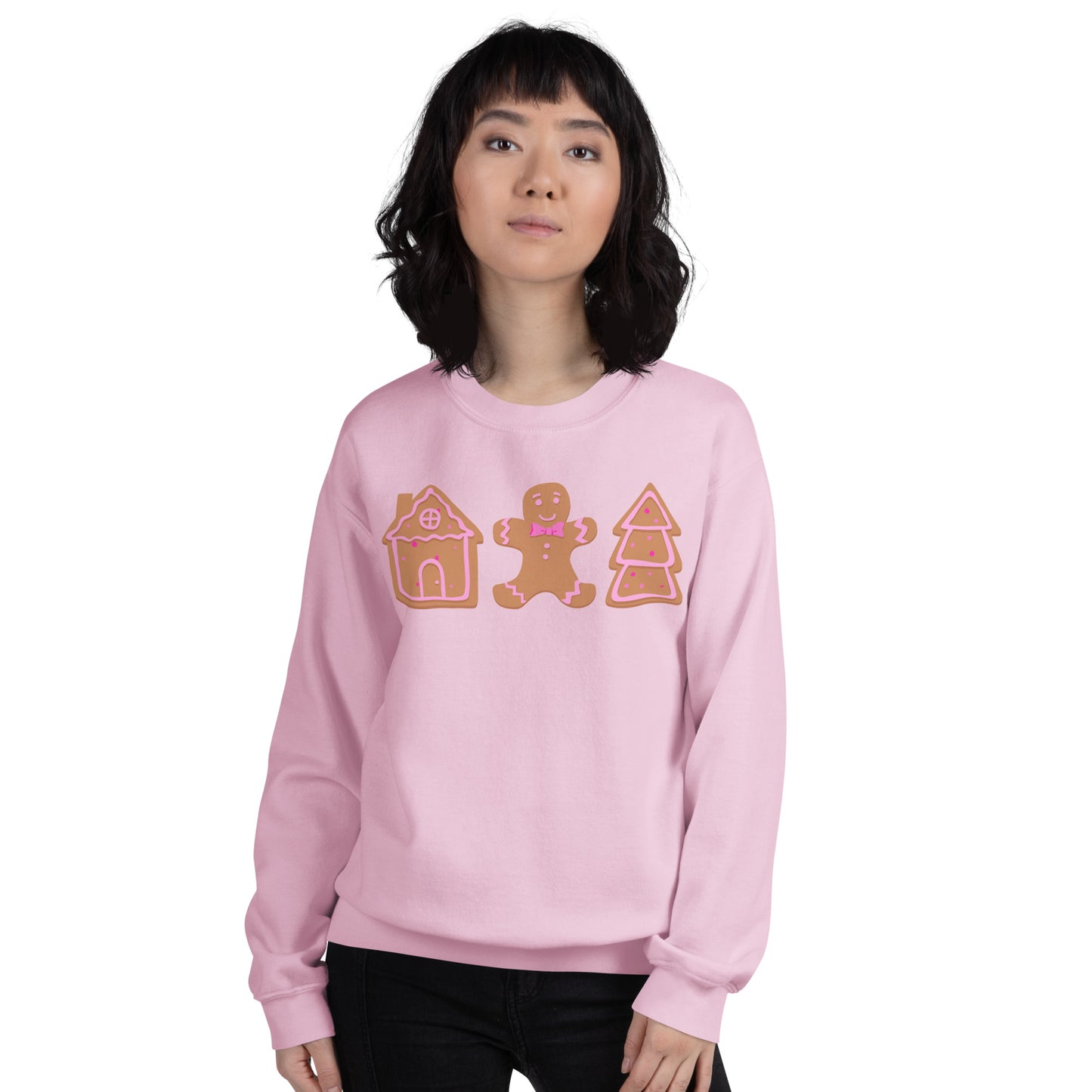 pink gingerbread cookies crewneck