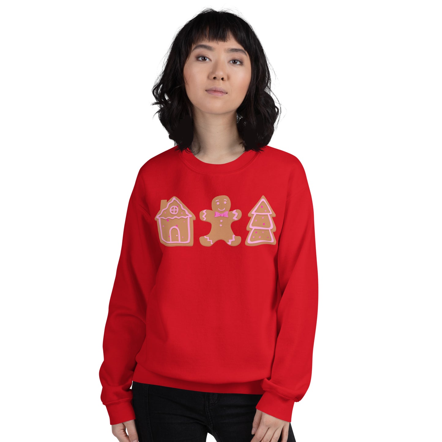 pink gingerbread cookies crewneck