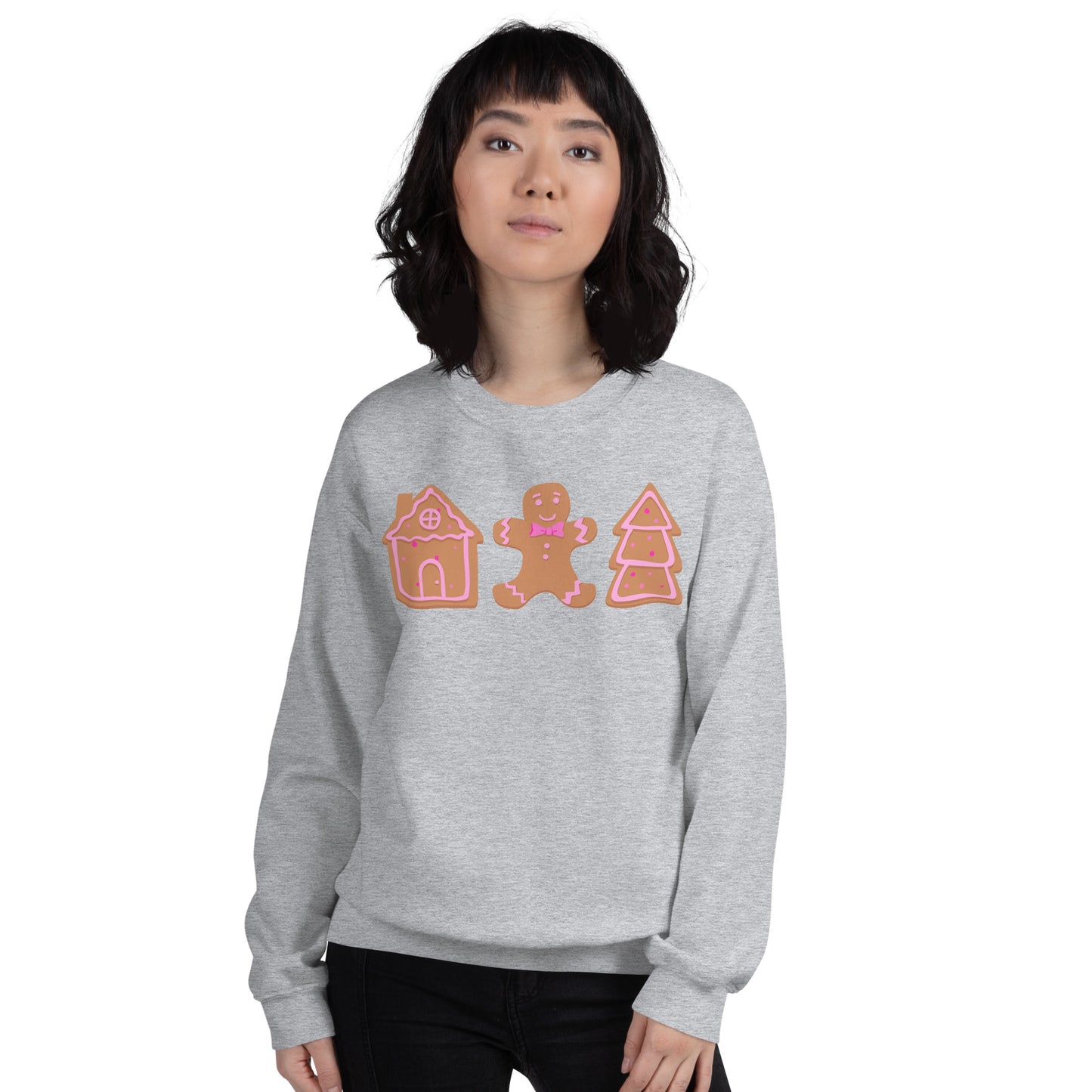 pink gingerbread cookies crewneck