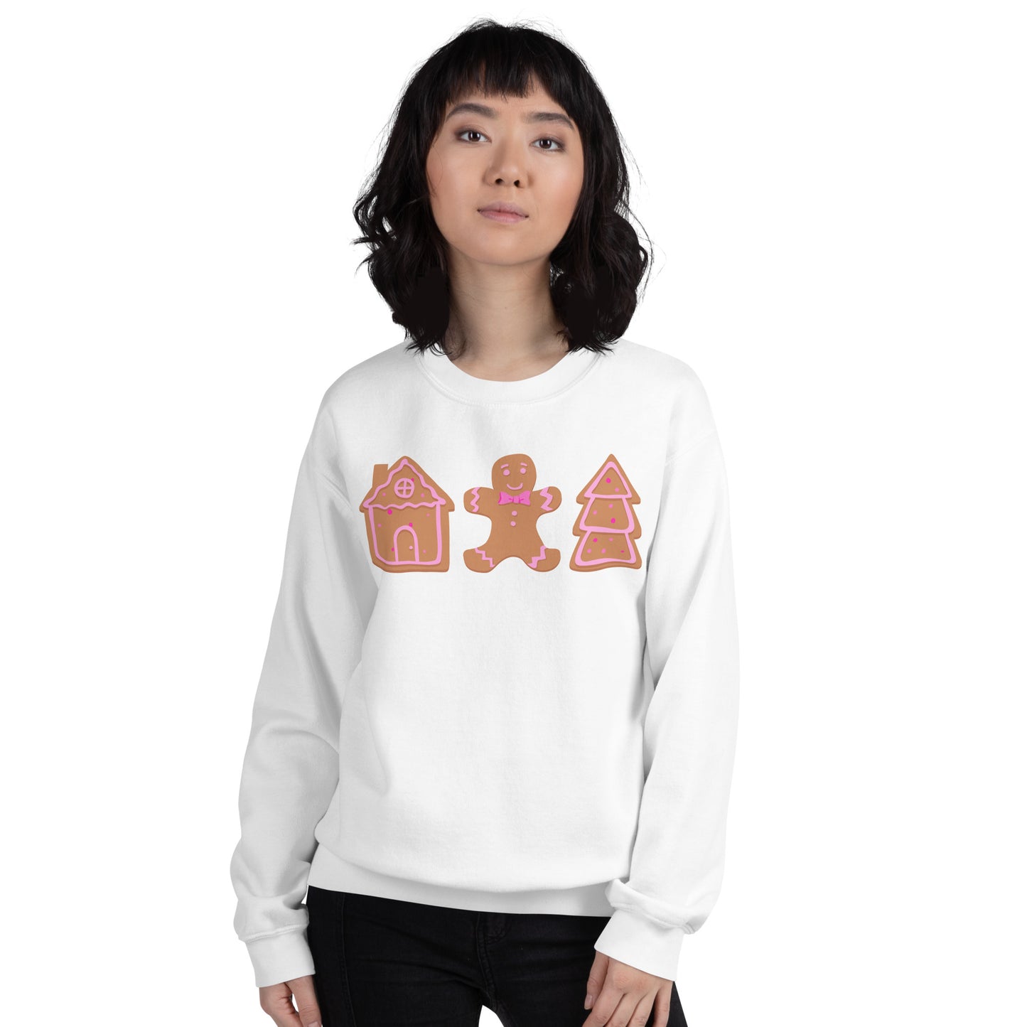 pink gingerbread cookies crewneck